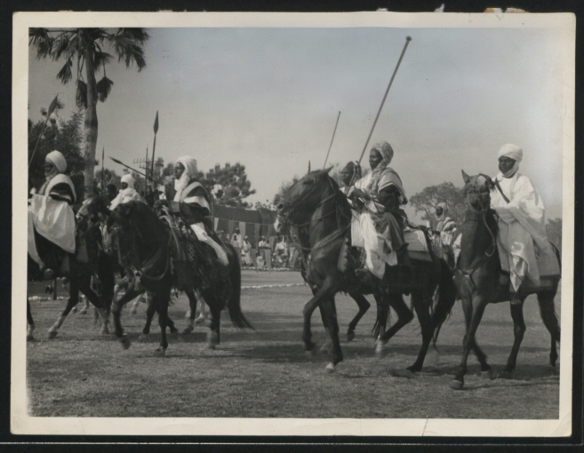 Adamawa horsemen at a cultural event